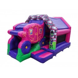 Princess Carriage Castello Gonfiabile Con Scivolo Princess Carriage Castello Gonfiabile Con Scivolo